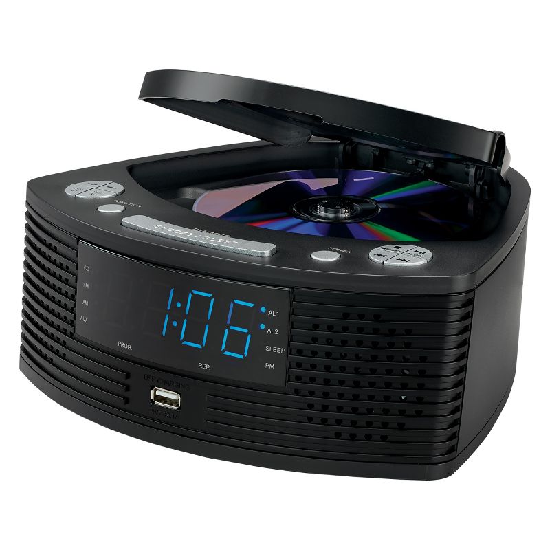 JENSEN JCR-390 Stereo CD Player with AM/FM Digital Dual Alarm Clock Radio, 3 of 7