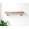 HomeRoots 24" Gray And Natural Wood Wall Mounted Accent Shelf - 2 of 4