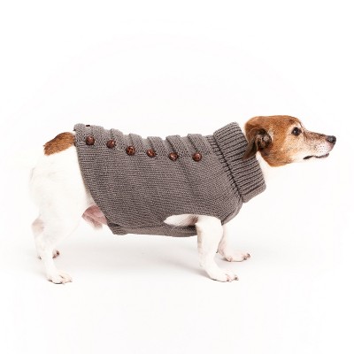 Royal Animals Dog and Cat Turtleneck Sweater - Gray - S