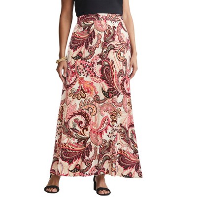 Jessica London Women's Plus Size Everyday Stretch Knit Maxi Skirt