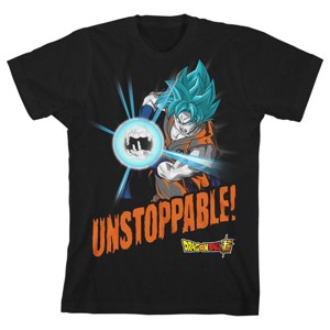 Dragon Ball Super Unstoppable Goku Boy's Black T-shirt - 1 of 3
