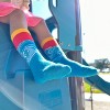 Cool Beach Ocean Wave Socks - Small (Ages 3-5) / Red/Blue from the Sock Panda - 2 of 3