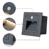 C Cattleya 3.25 in. Hardwired Black Aluminum Motion Sensing LED Outdoor Deck Stair Light with Frosted Acrylic Lens - 3 of 4