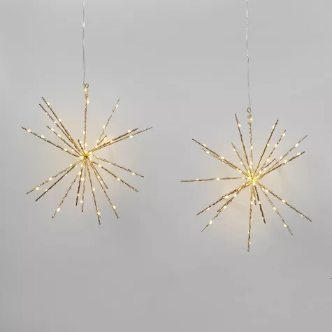 2pk Christmas LED Starburst Novelty Sculpture with 140 Warm White Twinkle Lights - Wondershop&#8482;, 1 of 8