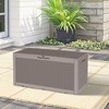 Lirago 100 Gal 380L Outdoor Storage Box with Lid Weatherproof Polypropylene Resin UV Protected KD Design Brown - 4 of 4