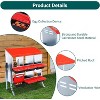 GAOMON Chickens Nesting Boxes with Bracket Legs, Roll Away Hens Nesting Box with Egg Collection, Perch, Lid Cover - 3 of 4