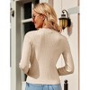 BLUEMING Womens Sweater Cardigan Cropped Lightweight Rib Texture Button Down Knit Tops 2025 Fall Fashion Outfits - 2 of 4