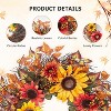 24 Inch Fall Wreath for Front Door, Harvest Wreath with Sunflower, Berries, Leaves - 4 of 4