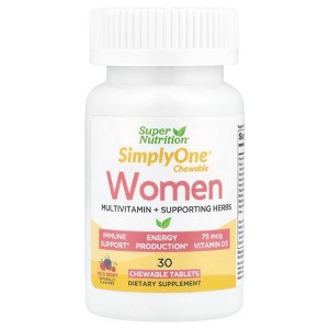 Women’s Multivitamin by Super Nutrition - Vitamin & Mineral Blend with Supporting Herbs & Whole Foods - Energy & Immune Support - Gluten Free, Non-GMO - 1 of 3