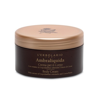 L'Erbolario Ambraliquida Body Cream - Body Cream for Dry Skin - 8.4 oz