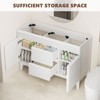 ROOMTEC 24 in. Bathroom Vanity, Mid-Century Cabinet with 2 Soft-Close Doors, Freestanding, Wood Grain Laminate, Walnut (Sink Not Included) - 4 of 4