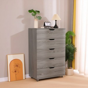 Gray 5-Drawer Rolling Dresser, Modern Storage Cabinet Organizer for  Bedroom, Closet, Nursery or Small Living Spaces with Smooth-Glide Drawers :  Target