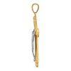 Black Bow Jewelry Men's 14k Two Tone Gold Satin or Polished Crucifix Pendant, 31 x 56mm - 2 of 4