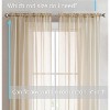 HLC.ME Sheer Voile Transparent Window Treatment Rod Pocket Curtain Panels - Set of 2 - 2 of 4
