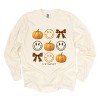 Simply Sage Market S.W.Smiley Pumpkin Coquette Chart Garment Dyed Long Sleeve - 2 of 4