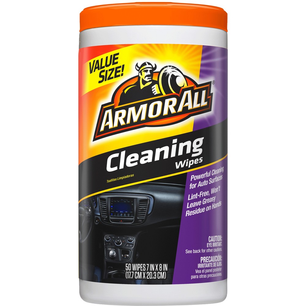 Armor All 50ct Cleaning Wipes Automotive Interior Cleaner