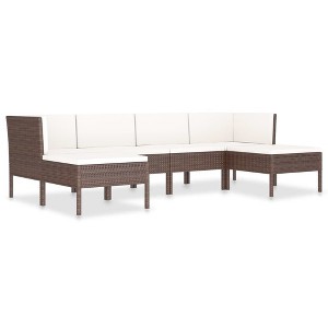 vidaXL Patio Furniture Set Brown PE rattan Large Modular - 1 of 4