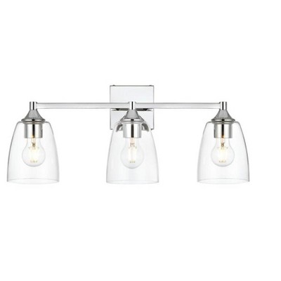 Elegant Lighting Gianni 3 light Chrome and Clear Bath Sconce