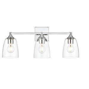 Elegant Lighting Gianni 3 light Chrome and Clear Bath Sconce - 1 of 4