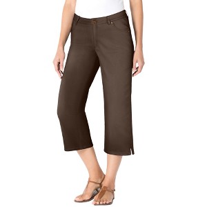 Woman Within Women's Plus Size Petite Capri Stretch Denim Jean - 1 of 4