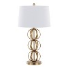 LumiSource (Set of 2) Linx 29" Contemporary Metal Table Lamps: UL Listed, Beige Drum Shade, 5ft Cord - 2 of 4