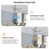 Ludomide Crystal Ceiling Fan with Lights 50 inch Vintage Chandelier Fan with Remote Control for Living Room Bedroom- Chrome - 3 of 4