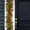National Tree Company Pre-Lit Artificial Christmas Garland, Green, Wintry Berry, White Lights,Pine Cones, Frosted Branches, Plug In,9 Feet - 2 of 3