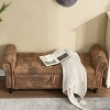 CAVINAS Rectangle Storage Ottoman Bench,Upholstered Ottoman with Fashion Rivets for Living Room,Bedroom - 2 of 4