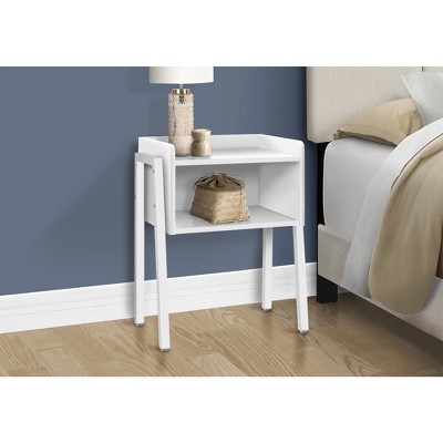 Vynxaria C-Shaped Accent Table with Storage Drawer ¨C Modern Side Table for Living Room & Bedroom