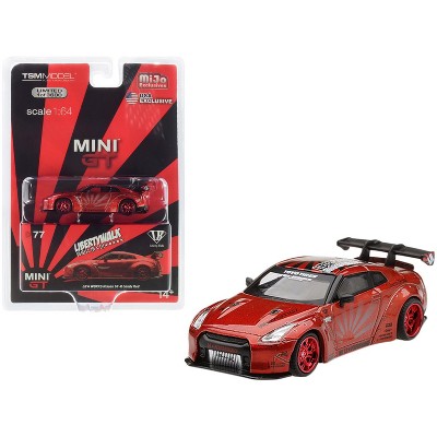 Nissan GT-R (R35) Type 1 LB Works "LibertyWalk" Candy Red Met. Ltd Ed 3600 pcs 1/64 Diecast Car by True Scale Miniatures