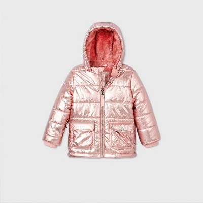 girls puffer jacket with hood