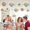 Big Dot of Happiness Tropical Luau - Hanging Hawaiian Beach Party Tissue Decoration Kit - Paper Fans - Set of 9 - 3 of 4