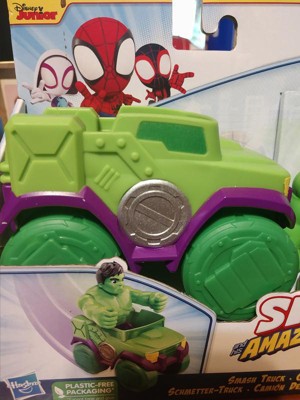 Køb Spidey and His Amazing Friends - Hulk Figur & Smash Truck Køretøj