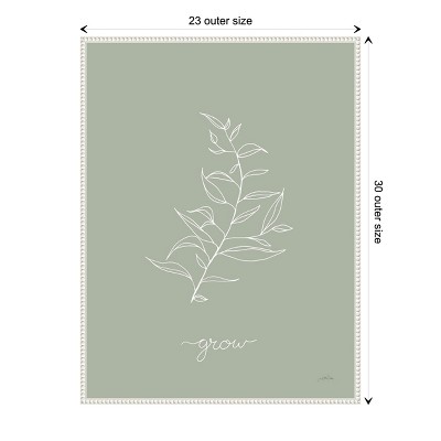 Sylvie Beaded White Framed Botanical Canvas Wall Art
