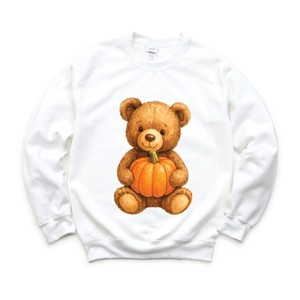Watercolor Pumpkin Bear -  Womens Sweatshirt - 1 of 3