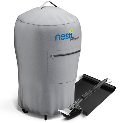 Nestl BBQ Grill Cover Set, Heavy Duty Round Waterproof Gas Grill Covers Plus Accessories