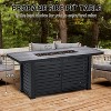 57" Rectangular Propane Fire Pit Table, 50,000 BTU Outdoor Heater with Rain Cover, CSA Certified, Steel/Iron Construction, Reversible Tabletop - 3 of 4