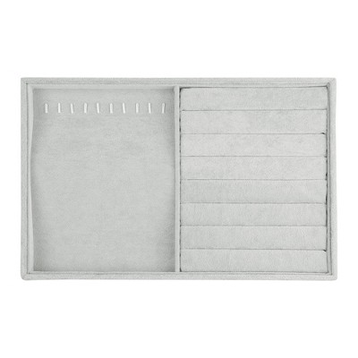 Unique Bargains Velvet Jewelry Organizer Trays with Removable Dividers for Drawers