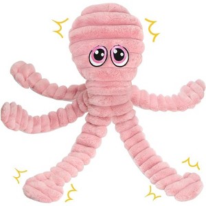 ZippyPaws 27” Extra Large Plush Octopus Dog Toy, Crinkle Squeaky Chew Toy for Large Breeds, Green - 1 of 4