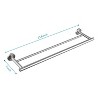 OUTSUPPLY Wall Mounted Towel Bar, Stainless Steel, Smooth Edges, Rustproof for Bathroom, Kitchen - 2 of 4