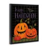 Stupell Industries Pumpkins & Bat on Plaid Black Floater Framed Canvas Wall Art - image 3 of 4