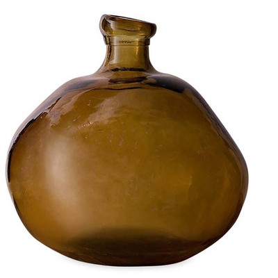 VivaTerra Recycled Round Glass Balloon Vase, 13"