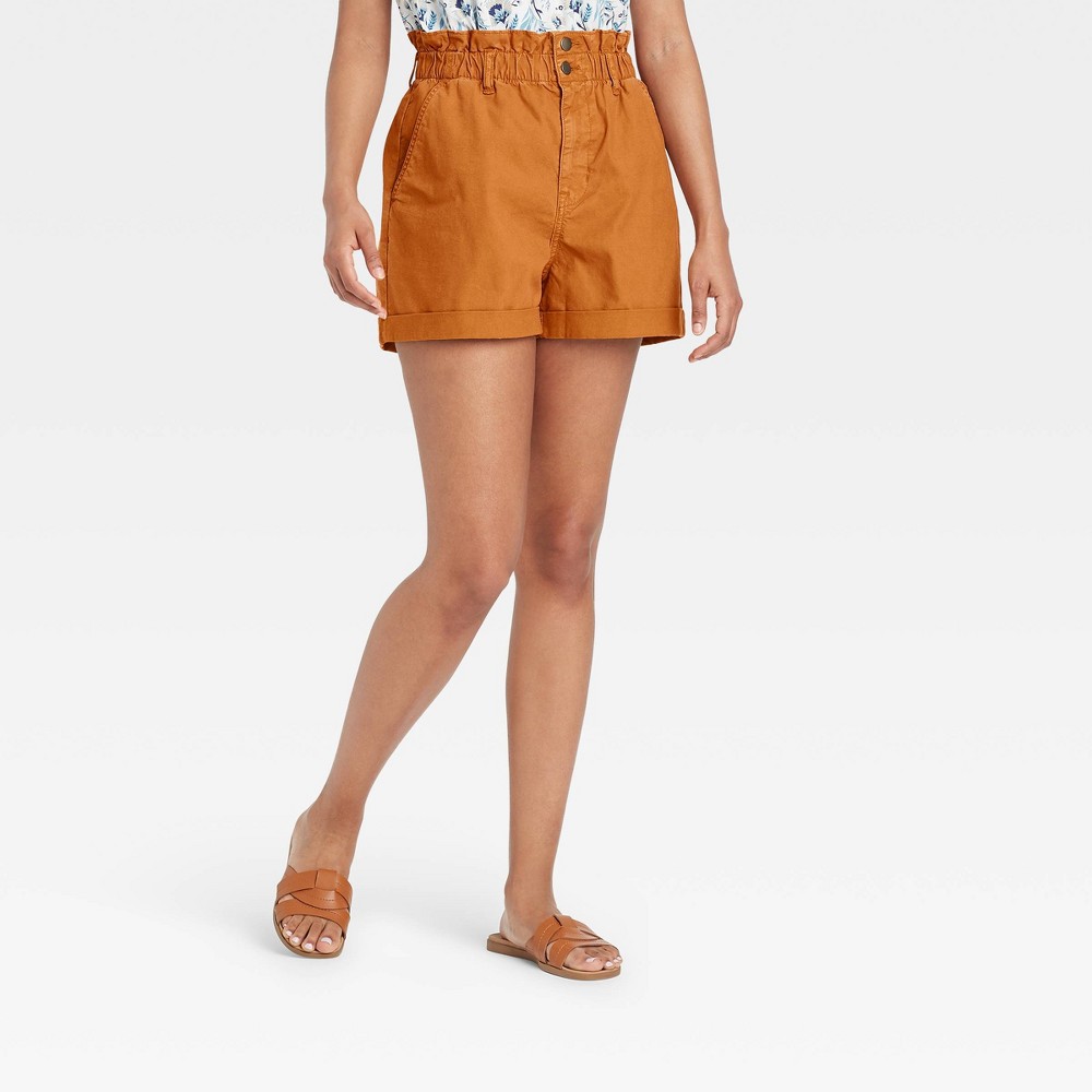 Women's High-Rise Jean Shorts - Universal Thread Tan M