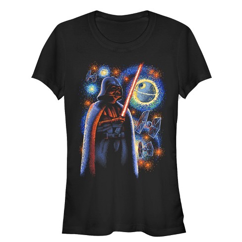 Junior's Star Wars Darth Vader Starry Night T-shirt : Target