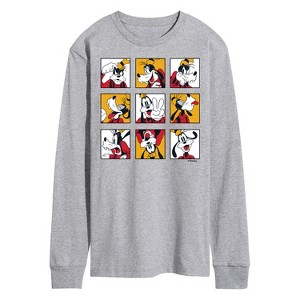 Men's - Disney - Goofy Grid Long Sleeve Graphic T-Shirt - 1 of 4