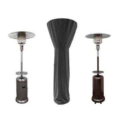 Gray Weather-Resistant Tall Patio Heater Cover with Zipper