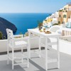 Hyleory 60" Long Counter Height Outdoor Dining Table, Patio Rectangle HDPE Bar Table for Bar Stools - 3 of 4