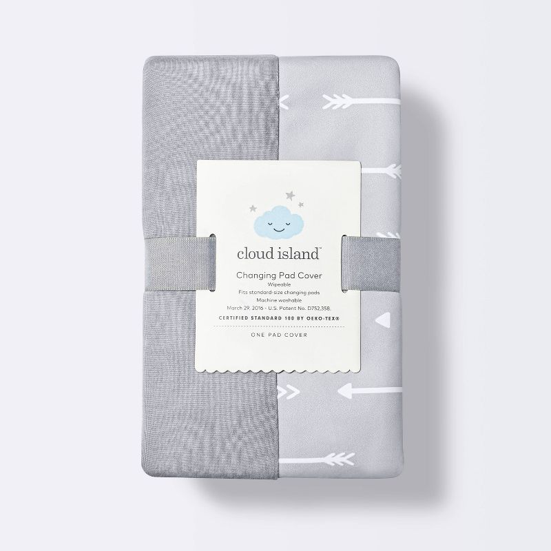 Wipeable Changing Pad Cover - Gray Arrows - Cloud Island&#8482;, 4 of 7