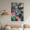 Art Remedy Zebra Hidden in Tropics Tropical Jungle Animals Wall Art Unframed - 2 of 4