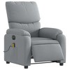 vidaXL Electric Massage Recliner Chair Light Gray Fabric - 3 of 4